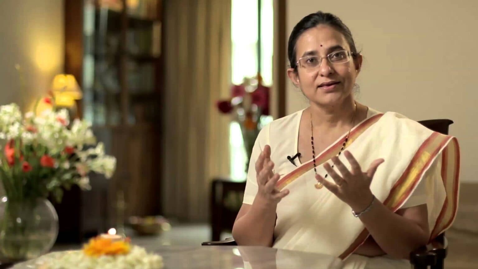 Dr. Janki Santoke recording a talk